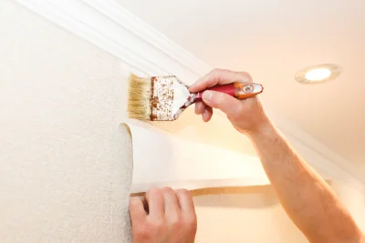 Pose de papier peint à la Haye-d'Ectot — revêtements muraux et toiles de verre